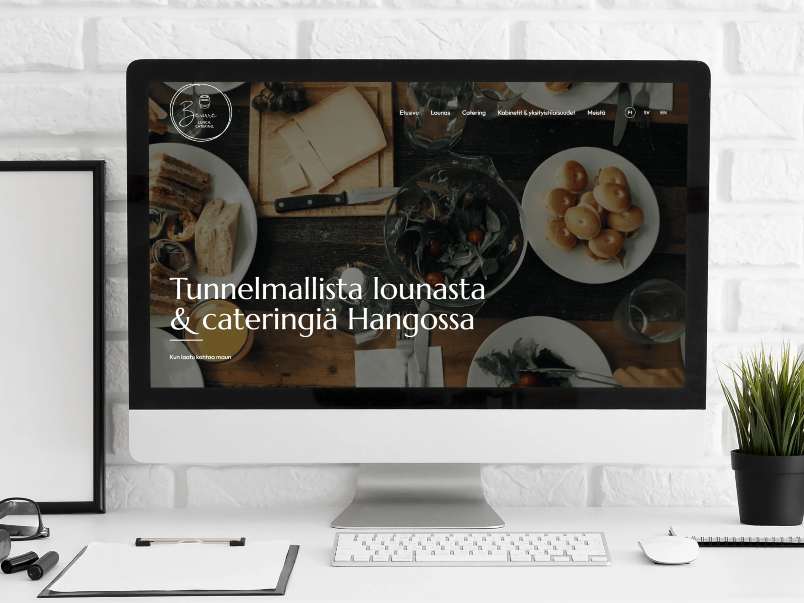 Beurren kotisivu tietokoneella